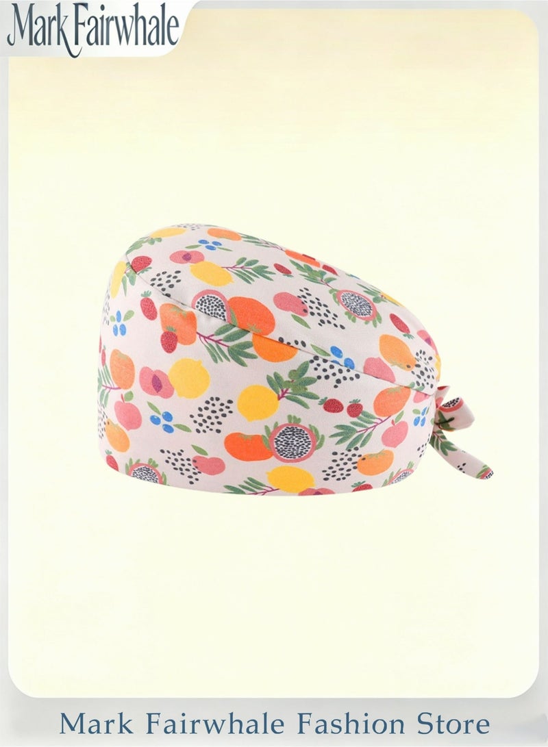 Mark Fairwhale New Fruit Themed Printed Three Piece Medical Surgical Cap - Image 2