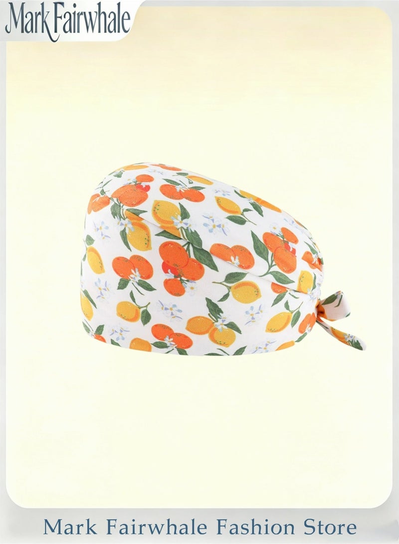 Mark Fairwhale New Fruit Themed Printed Three Piece Medical Surgical Cap - Image 3