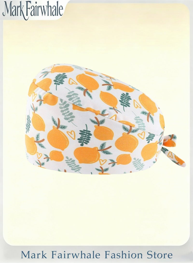 Mark Fairwhale New Fruit Themed Printed Three Piece Medical Surgical Cap - Image 4
