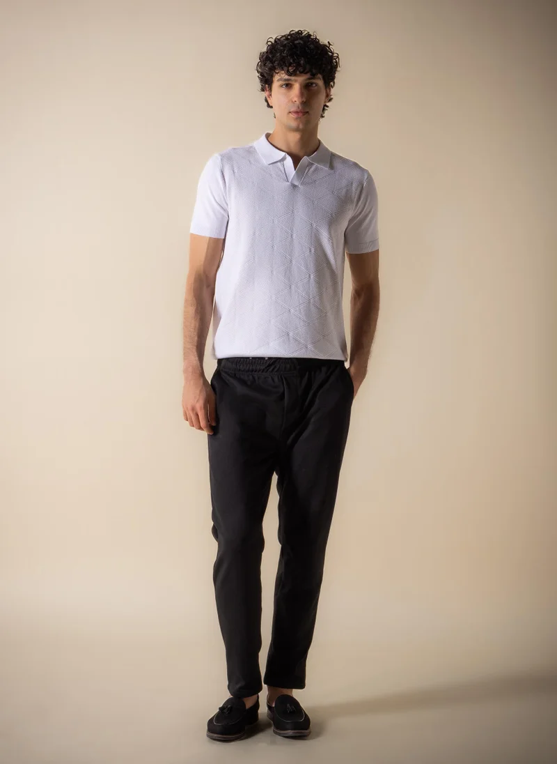 شايبس TEXTURED KNIT SLIM POLO SHIRT