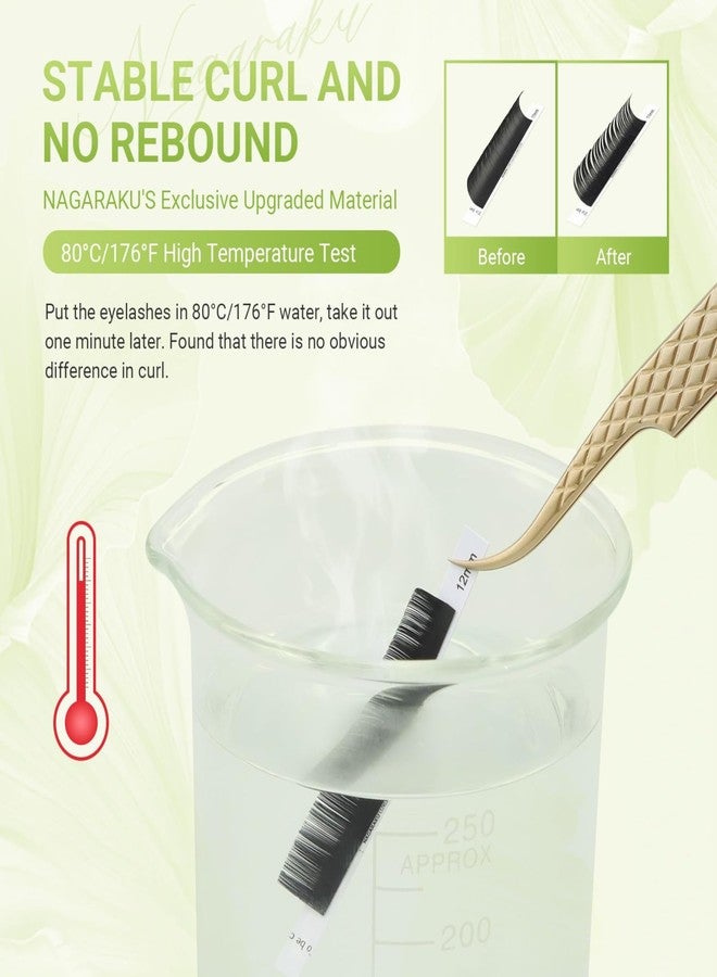 NAGARAKU Individual Eyelash Extensions - from Vettsy, Luxury Collected Classic Single Lashes Upgraded 3rd Generation Soft Natural Beauty Salon Professional Lash Supplies 16 Rows Matte Black -0.10 C Curl 12mm - Image 5