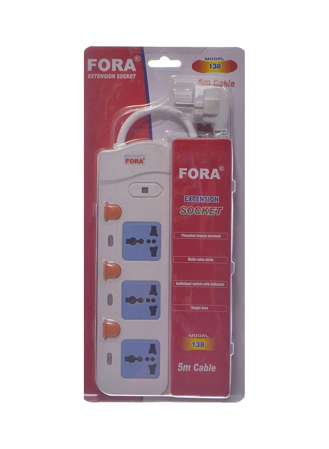 مشترك ثلاثي من فورا (5 متر، متعدد الألوان)