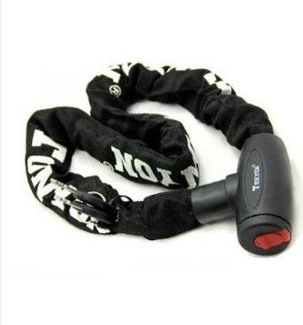 Bike Sky Tonyon Lock Chain with Key - 6MM*120CM - Black - Image 1