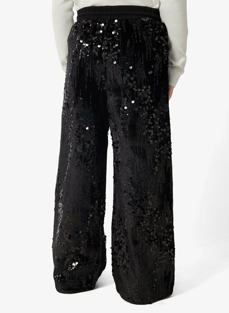 GUESS Kids Sequins Wide Leg Pants - Image 3