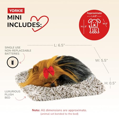 Perfect Petzzz Mini Yorkie Stuffed Animals for Girls and Boys Dog Toys for Kids and Elderly BatteryOperated Pet Toys with Synthetic Fur - Image 5