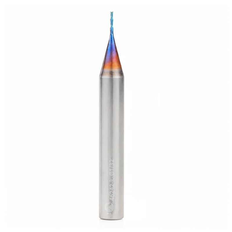 Amana Tool Solid Carbide Spektra Extreme Tool Life Spiral Plunge Router Bit Down-Cut, 46242-K, 1/32 Dia x 1/8 CH x 1/4 Shank 2 Inch L