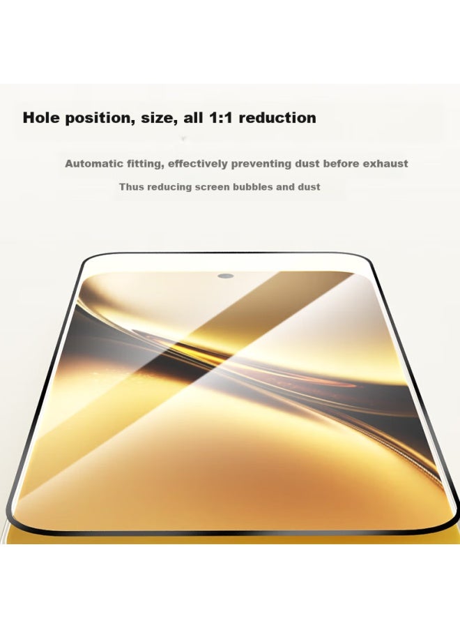 Canghua Tempered Glass Screen Protector For Redmi Note 14, Full Coverage Hd Anti-drop Anti-fingerprint Protective Film For Redmi Note 14, Dust-free Installation Film Tool - Image 4