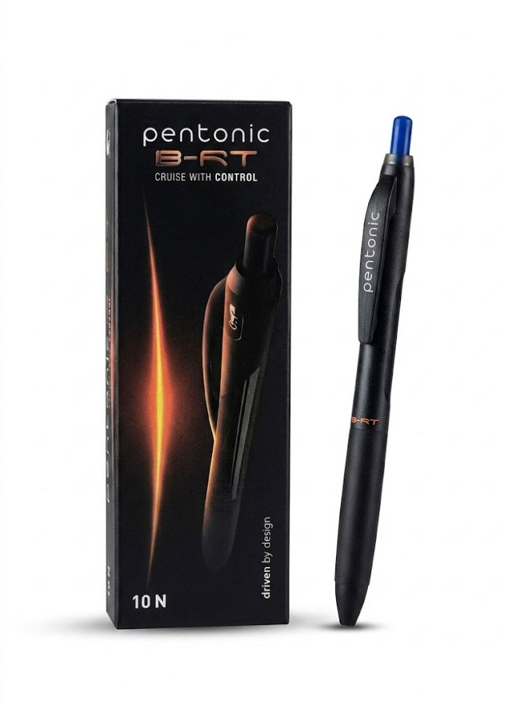 Pentonic Bentonic BR-T Retractable Ballpoint Pens, 10-Pack, Blue Ink, 0.7mm Fine Point, Smooth Writing for Diaries, Office, and School - Image 1