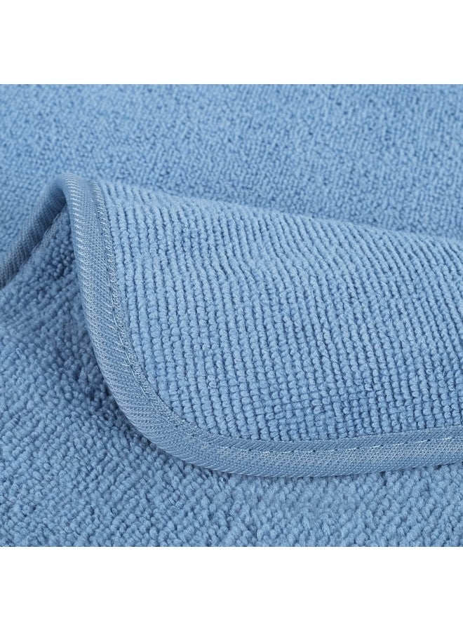 POLYTE Quick Dry Lint Free Microfiber Hand Towel, 16 x 30 in, Set of 4 (Blue) - Image 2
