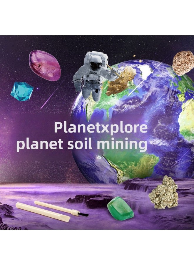 Children's Moon Blind Box Wandering Earth Science Popularization Solar System Eight Planets Exploration Digging Gem Archaeological Toys-Color:Neptune Exploration Excavation  - Image 3