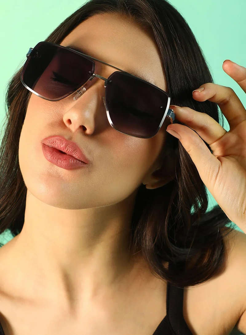 Haute Sauce  Block Aviator Sunglasses for Women | Best Price UAE