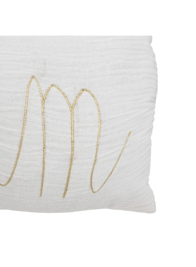 atmosphera Lili Dream Embroidered Rectangular Decorative Cushion White 50 x 30 cm 195896A