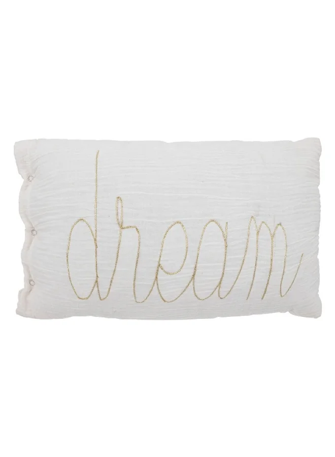 atmosphera Lili Dream Embroidered Rectangular Decorative Cushion White 50 x 30 cm 195896A