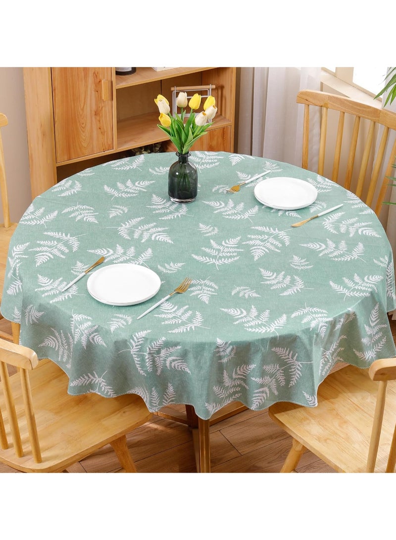 عام مفرش طاولة دائري من الفينيل، مع خلفية من الفانيلا مقاوم للماء والزيت، مفرش طاولة PVC مقاوم للبقع وقابل للمسح (قطر 60 بوصة) - Image 1