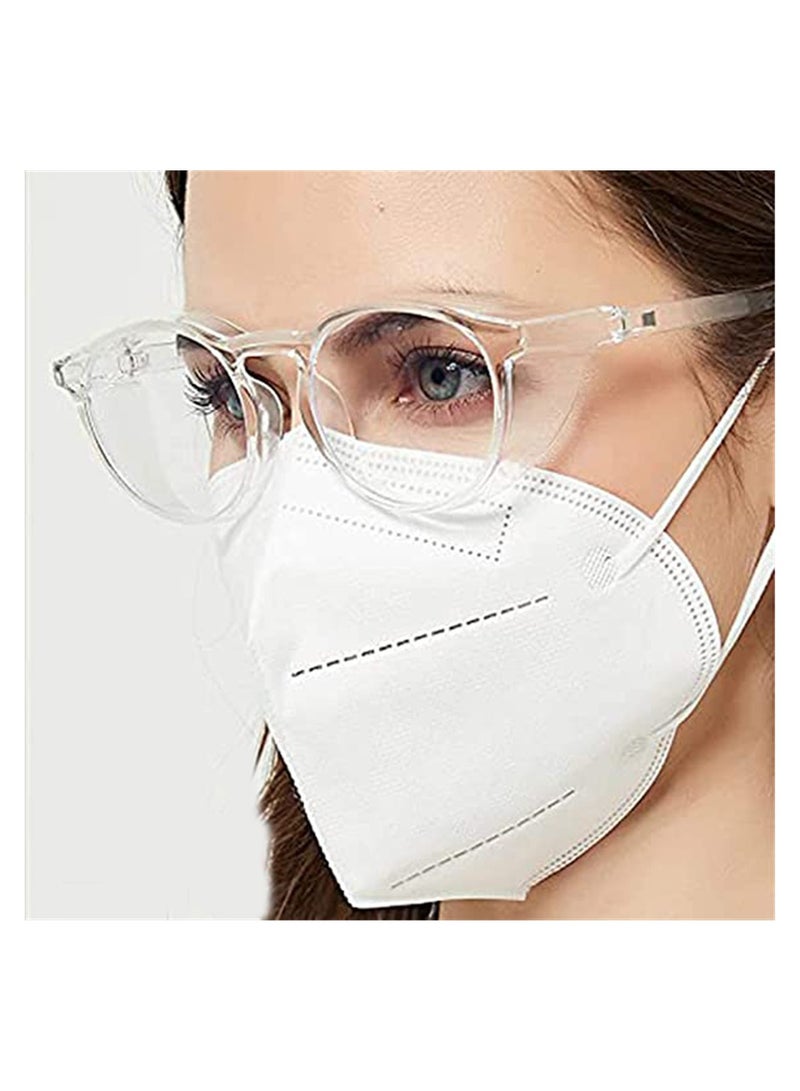 Generic 2 Pairs of Safety Goggles - Anti Fog, Scratch Resistant Clear Safety Glasses with Blue Light Blocking for Men & Women (Pink + White) - Perfect for Work & Outdoor Activities  - Image 3