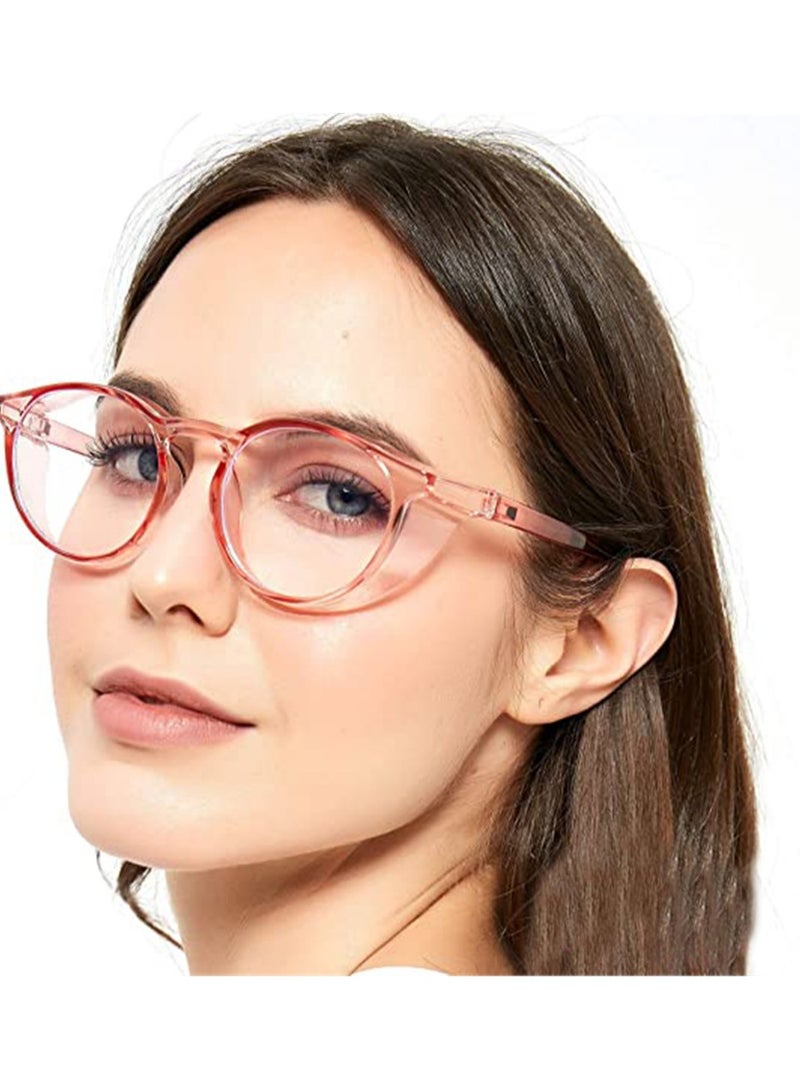 Generic 2 Pairs of Safety Goggles - Anti Fog, Scratch Resistant Clear Safety Glasses with Blue Light Blocking for Men & Women (Pink + White) - Perfect for Work & Outdoor Activities  - Image 4