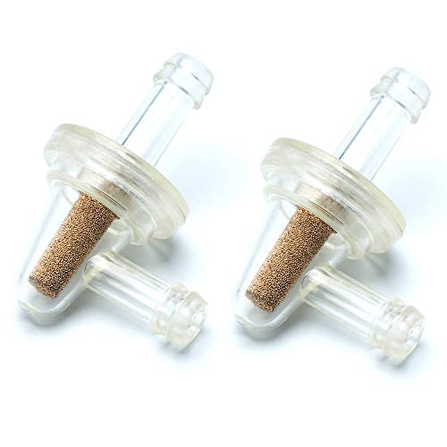 APE RACING Inline Fuel Filter - APE RACING Universal Small 90 Degree Fuel Filters (Pack of 2) for 1/4 Fuel Line Gas Engine Motorcycle Bike Scooter ATV Quads - Image 1