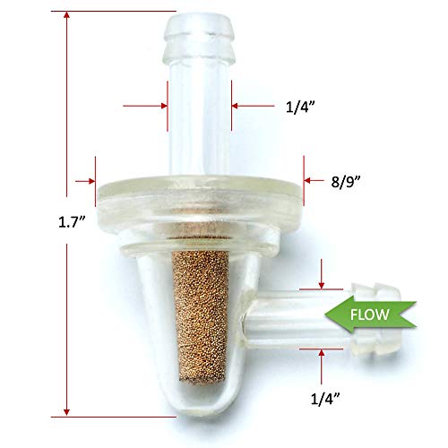 APE RACING Inline Fuel Filter - APE RACING Universal Small 90 Degree Fuel Filters (Pack of 2) for 1/4 Fuel Line Gas Engine Motorcycle Bike Scooter ATV Quads - Image 2