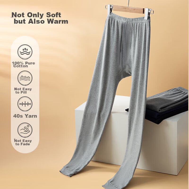 Yiershuang [2-Pack 100 ٪ Pure Cotton] ملابس داخلية حرارية للرجال والشباب Long Johns - Image 2