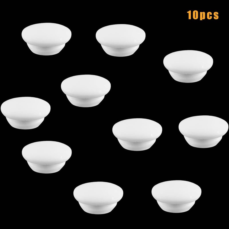 Suiwotin 10pcs 3/8 Inch (10mm) Hole Plug, White Button Plugs, Snap in Locking Hole Tube Plug Fit for 10mm-10.5mm Hole - Image 5