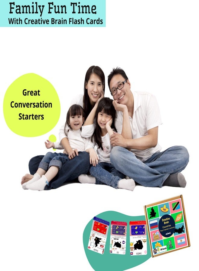 EKDALI Creative Brain World Countries Flashcards | Ages 5 to 99 | Fun, Educational & Engaging Learning Tool for Kids - Image 3
