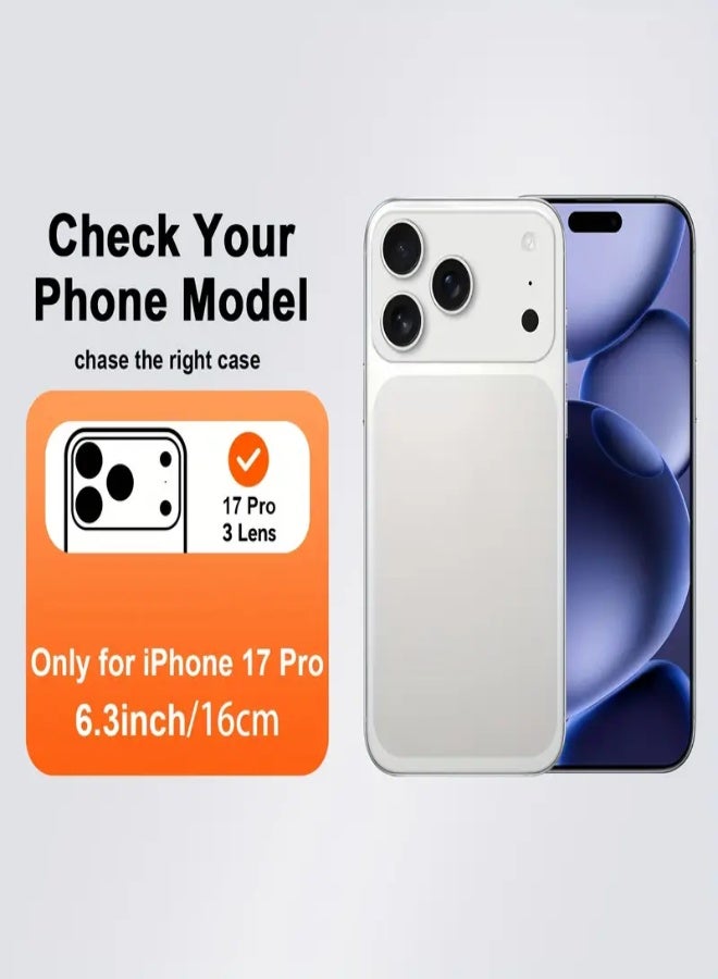 AROAQ Case for iPhone 17 Pro – Wallet Cover with Lanyard, Built-in Card Holder (4-5 Cards), Slide Lens Camera Cover & Capture Button, Retro Durable Protective Case - Orange - Image 4