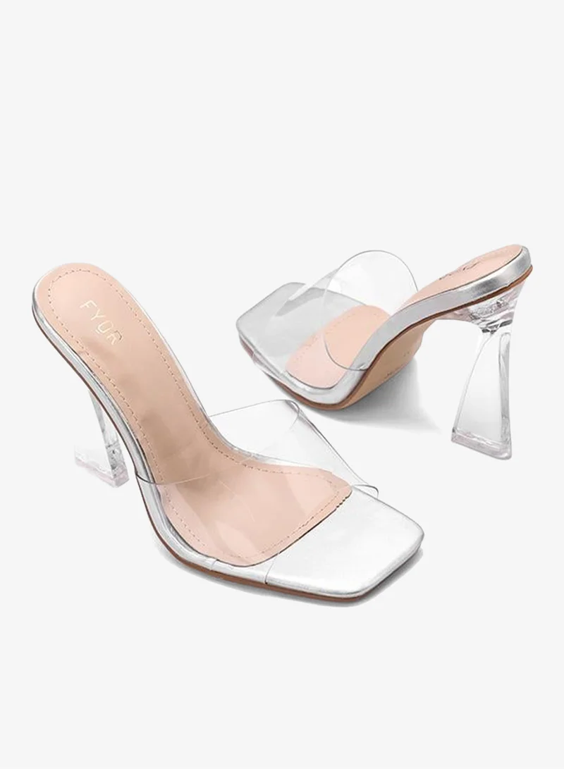 Fyor  Transparent Strap Block Mules KS 01 for Women | Best Price UAE
