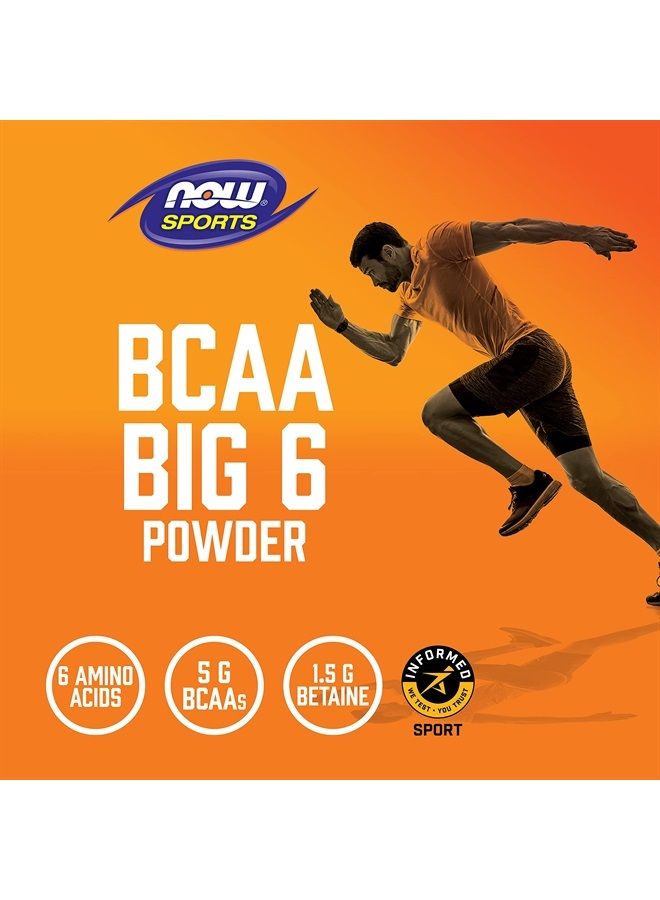 now Sports Nutrition, BCAA (Branched Chain Amino Acids) Big 6, Watermelon Flavor, 600 Grams - Image 4