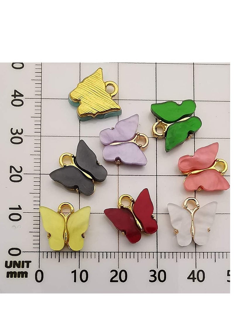 KASTWAVE 24PCS Butterfly Charms Assorted Gold New Tiny Acrylic for Jewelry Making Necklace Bracelet Earring, Lead and Nickel Free, Cute, 12 x 12mm, Fashion, Creative, Gorgeous and Classy - Image 5