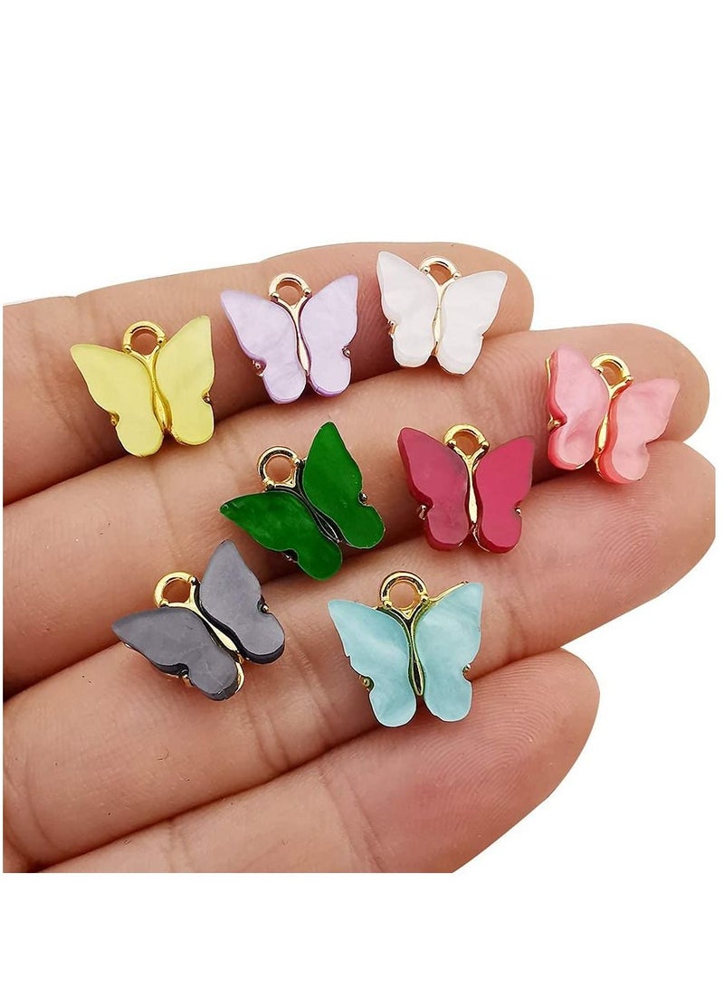 KASTWAVE 24PCS Butterfly Charms Assorted Gold New Tiny Acrylic for Jewelry Making Necklace Bracelet Earring, Lead and Nickel Free, Cute, 12 x 12mm, Fashion, Creative, Gorgeous and Classy - Image 3