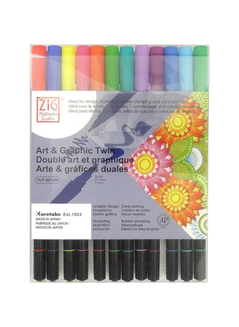 Zig Zig Art and Graphic Twin Color Set, Bright  - Image 1
