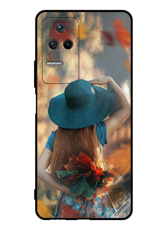 Covernex Protective Case Cover For Xiaomi Poco F4 5G Hat Girl Hiding Love And Leaves - Image 1