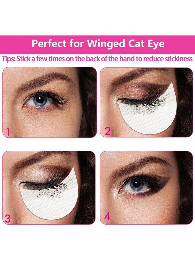 TailaiMei TailaiMei 120 Pcs Eyeshadow Shields, Eyeshadow Stencil for Prevent Makeup Residue, Lint Free Gel Pad for Eyeliner, Eyelash Extensions and Lip Makeup - Image 2