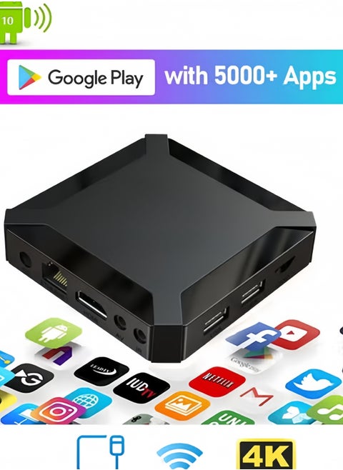 Android12.1 4K UHD TV Box With Google Play Youtube Chrome APPs and Mouse Mode Remote Enjoy Movie TV Radio Music Games Browse Web News