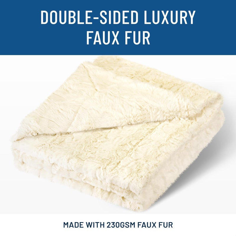 Everlasting Comfort Faux Fur Throw Blanket - Soft, Fluffy, Fuzzy, Plush, Thick, Minky Throws - Image 2