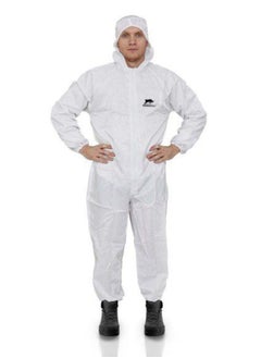 RHINOMOTIVE RHINOMOTIVE - Safety REUSABLE COVERALL With Hood LARGE Protects against spray paint solvents and dust  - Image 1