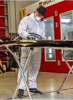RHINOMOTIVE RHINOMOTIVE - Safety REUSABLE COVERALL With Hood LARGE Protects against spray paint solvents and dust  - Image 5