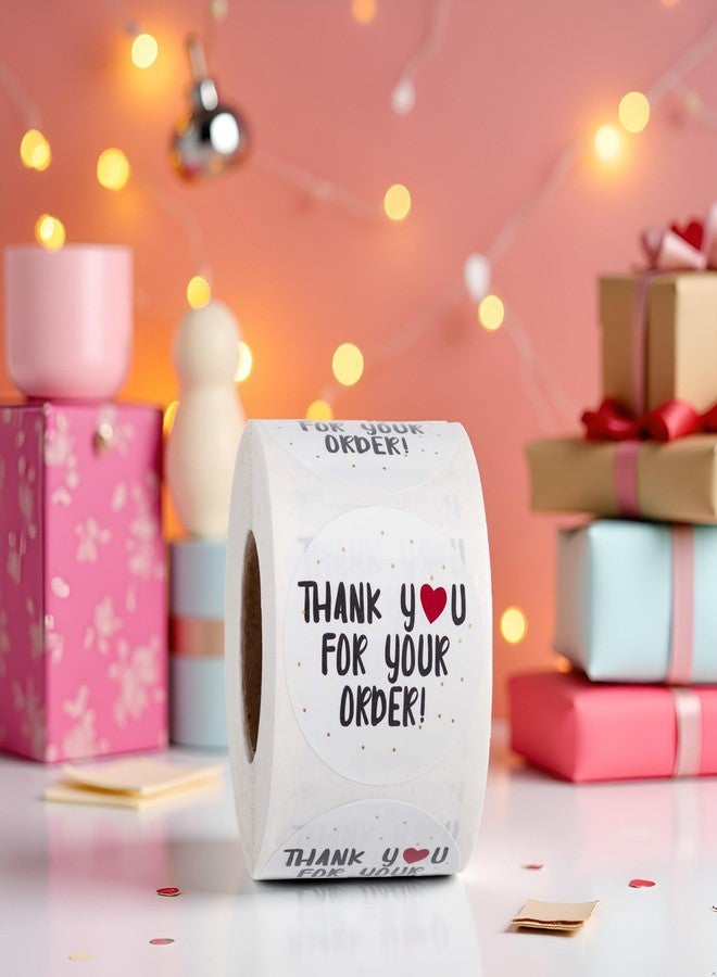 Zhuluck 500Pcs/Roll Round Thank You for Your Order Heart Sticker Handmade Seal Labels Scrapbooking Decor Stickers Roll, Envelope Seals Labels, and Stickers Indexes and Stamps(0.98inches) - Image 4