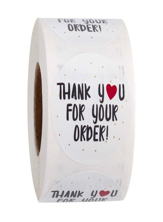 Zhuluck 500Pcs/Roll Round Thank You for Your Order Heart Sticker Handmade Seal Labels Scrapbooking Decor Stickers Roll, Envelope Seals Labels, and Stickers Indexes and Stamps(0.98inches) - Image 1