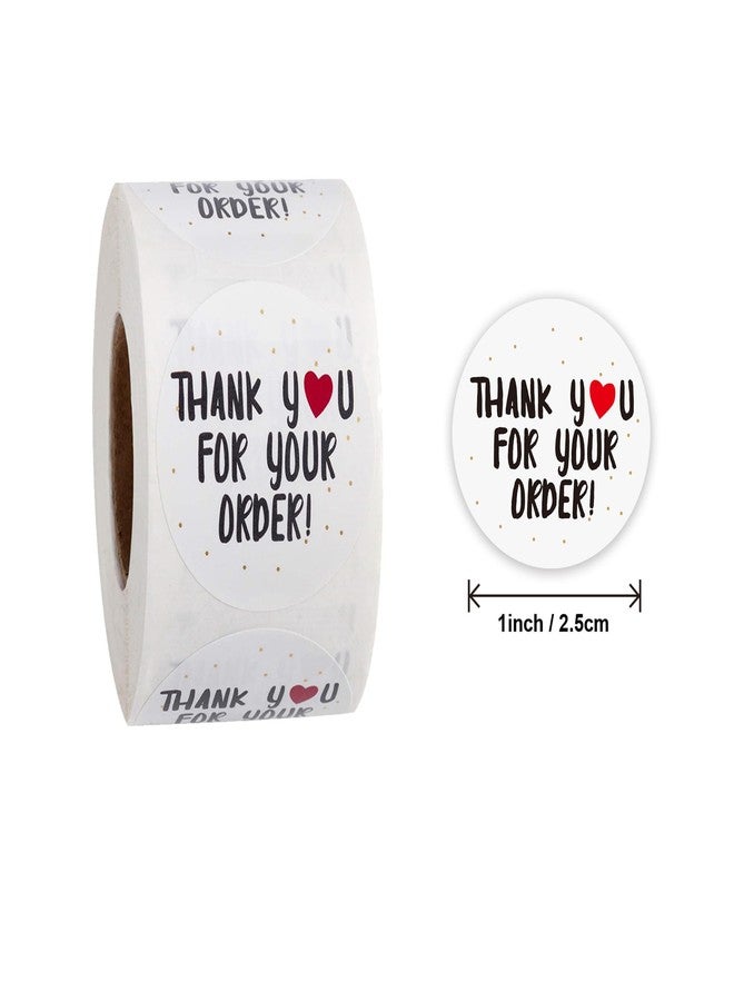 Zhuluck 500Pcs/Roll Round Thank You for Your Order Heart Sticker Handmade Seal Labels Scrapbooking Decor Stickers Roll, Envelope Seals Labels, and Stickers Indexes and Stamps(0.98inches) - Image 2
