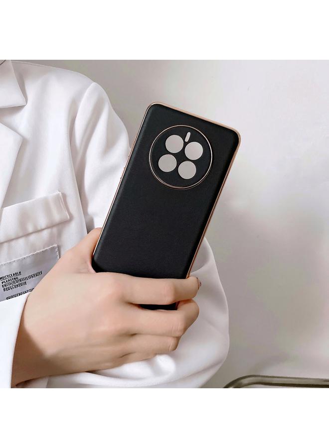 Zaboon Case For Huawei Mate 50 Genuine Leather Xiaoya Series Nano Plating Phone Case - Image 4