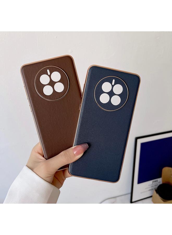 Zaboon Case For Huawei Mate 50 Genuine Leather Xiaoya Series Nano Plating Phone Case - Image 3