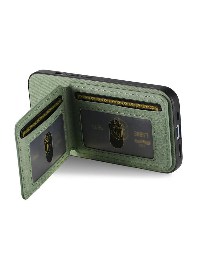 S-TOP Case For iPhone 14 Pro Max Twill Fabric Leather Vertical Flip RFID Card Bag Phone Case - Image 3