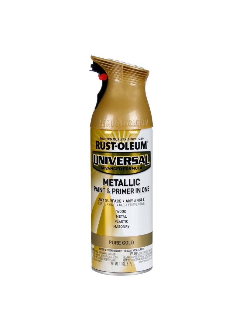 RUST-OLEUM Rustoleum Universal Metallic Spray Paint (312 g, Pure Gold) - Image 1