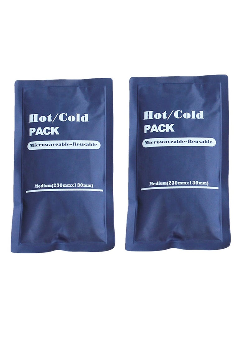 2-Pieces Hot Cold Reusable Gel Pack Compress Wrap for Migraine Relief Sprains Muscle Pain Bruises Injuries - Image 1