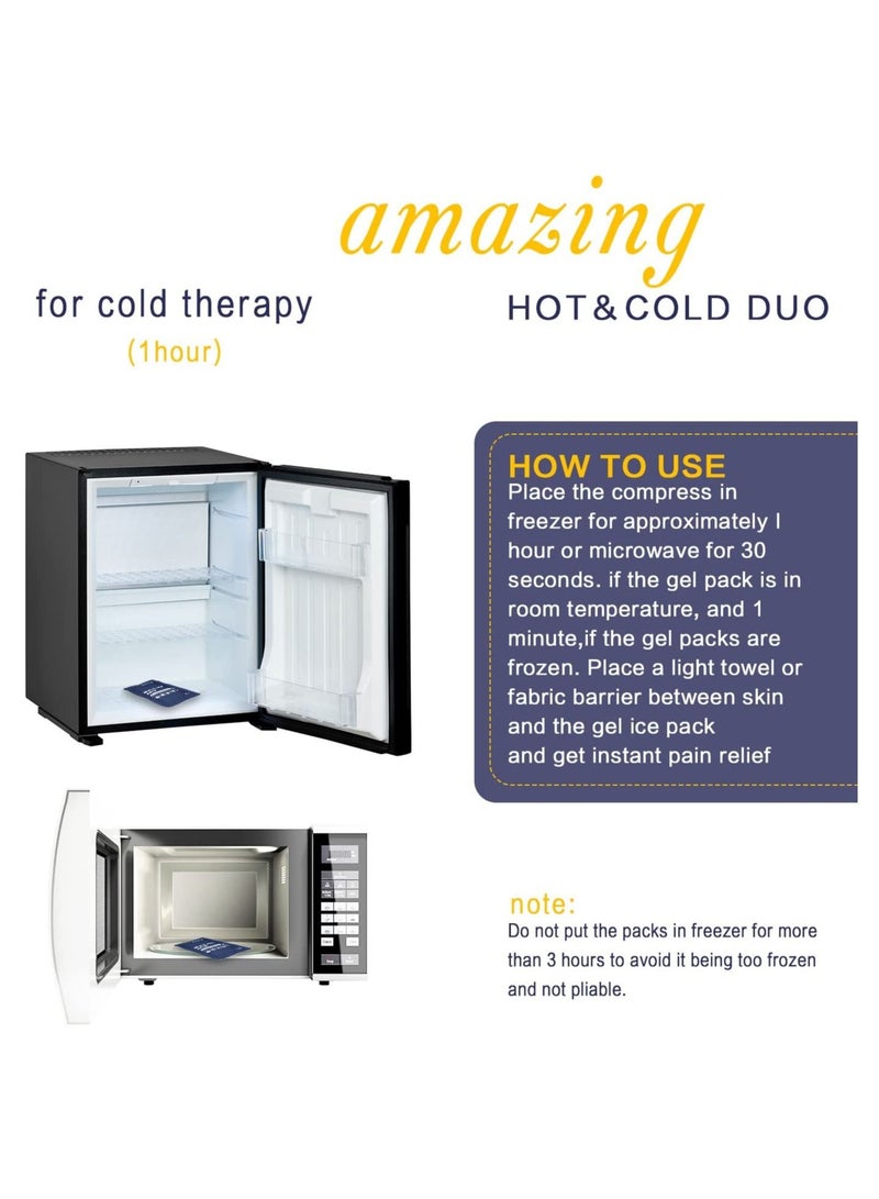 2-Pieces Hot Cold Reusable Gel Pack Compress Wrap for Migraine Relief Sprains Muscle Pain Bruises Injuries - Image 4