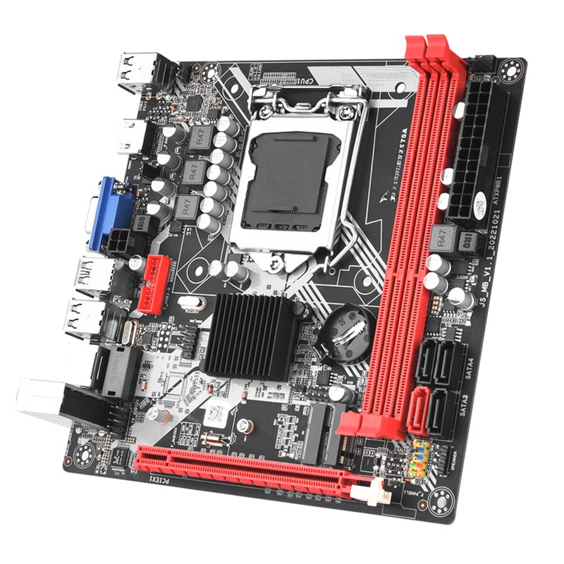 لوحة الأم LGA 1155: حزمة لوحة الأم مع وحدة معالجة مركزية ذات لوحة دباسية سوداء من 8 طبقات وعالية الأداء مقابل التكلفة - لوحة أم متعددة الوظائف ومستقرة ودائمة الاستخدام لمستخدمي معالجات إنتيل الجيل الثاني/الثالث - Image 1