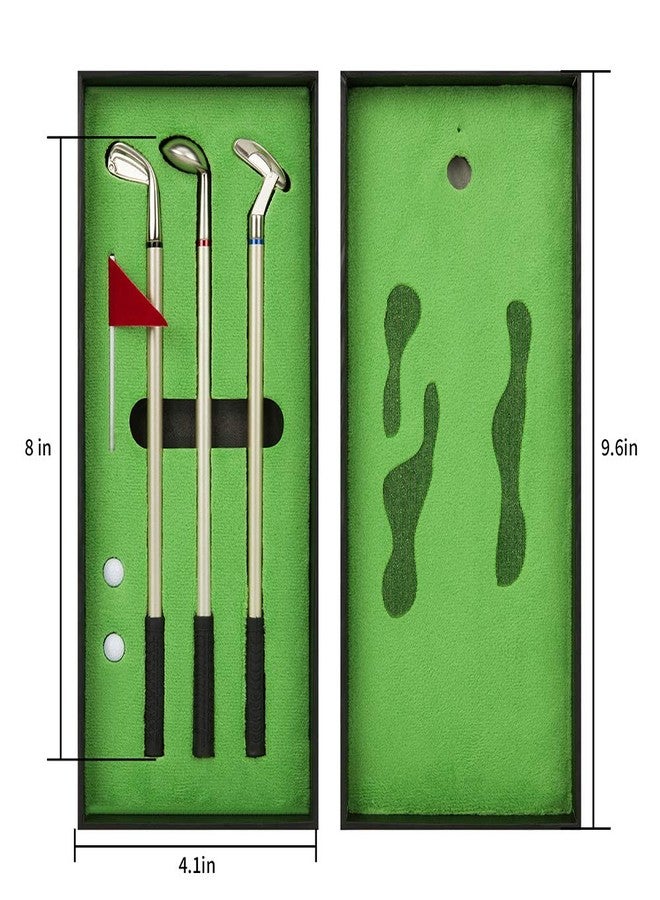 LANTOOZI Golf Pen Set, Mini Desktop Golf Ball Pen, Top Golf Gift with Putting Green, 3 Golf Clubs Pens with Balls and Flag - Image 5
