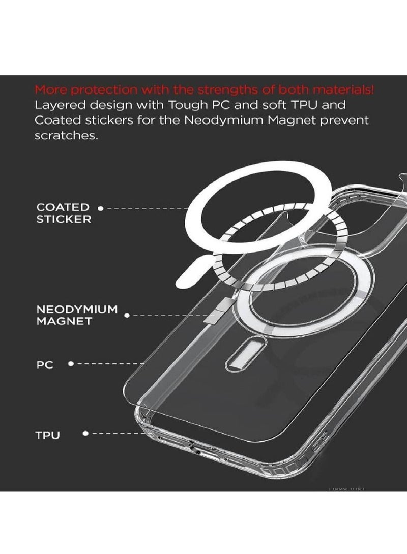 iPhone 14 Pro MAX case cover compatible with MagSafe with Tempered Glass Screen Protector and Camera Lens Protector Clear - Image 4