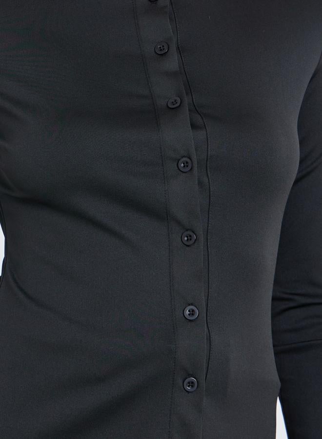 Styli Women Black Long Sleeve Knit Top - Image 4